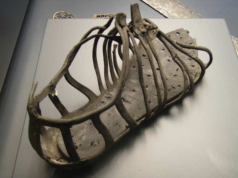 the left nailed sole of a typical legionary sandal to the right sandal ...